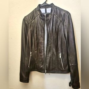 New Black Rivet Leather Jacket
